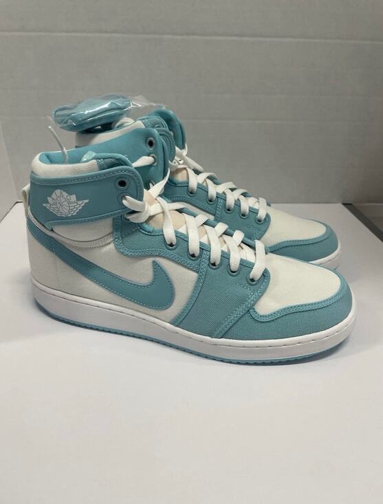 Air Jordan 1 KO High Bleached Aqua DO5047 411 Size 11 White Blue High Top Shoe